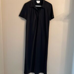 DKNY Maxi Black Satin Dress Size 8